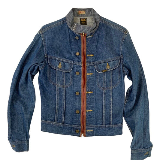 CUSTOM ONE OFF DEPI REWORK VTG CANADIAN LEE RIDERS DENIM TRUCKER JACKET 34” XS