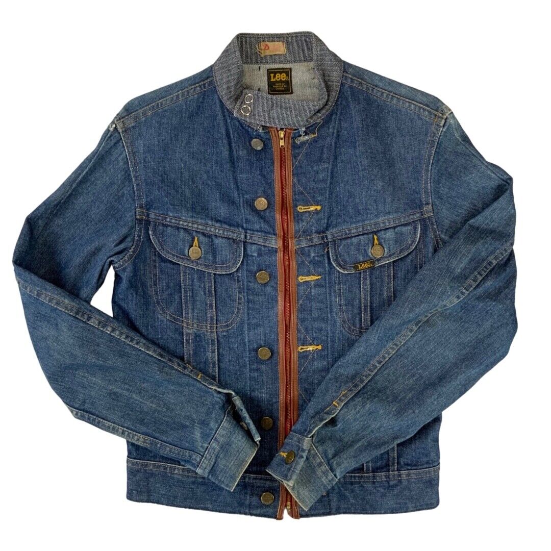 CUSTOM ONE OFF DEPI REWORK VTG CANADIAN LEE RIDERS DENIM TRUCKER JACKET 34” XS