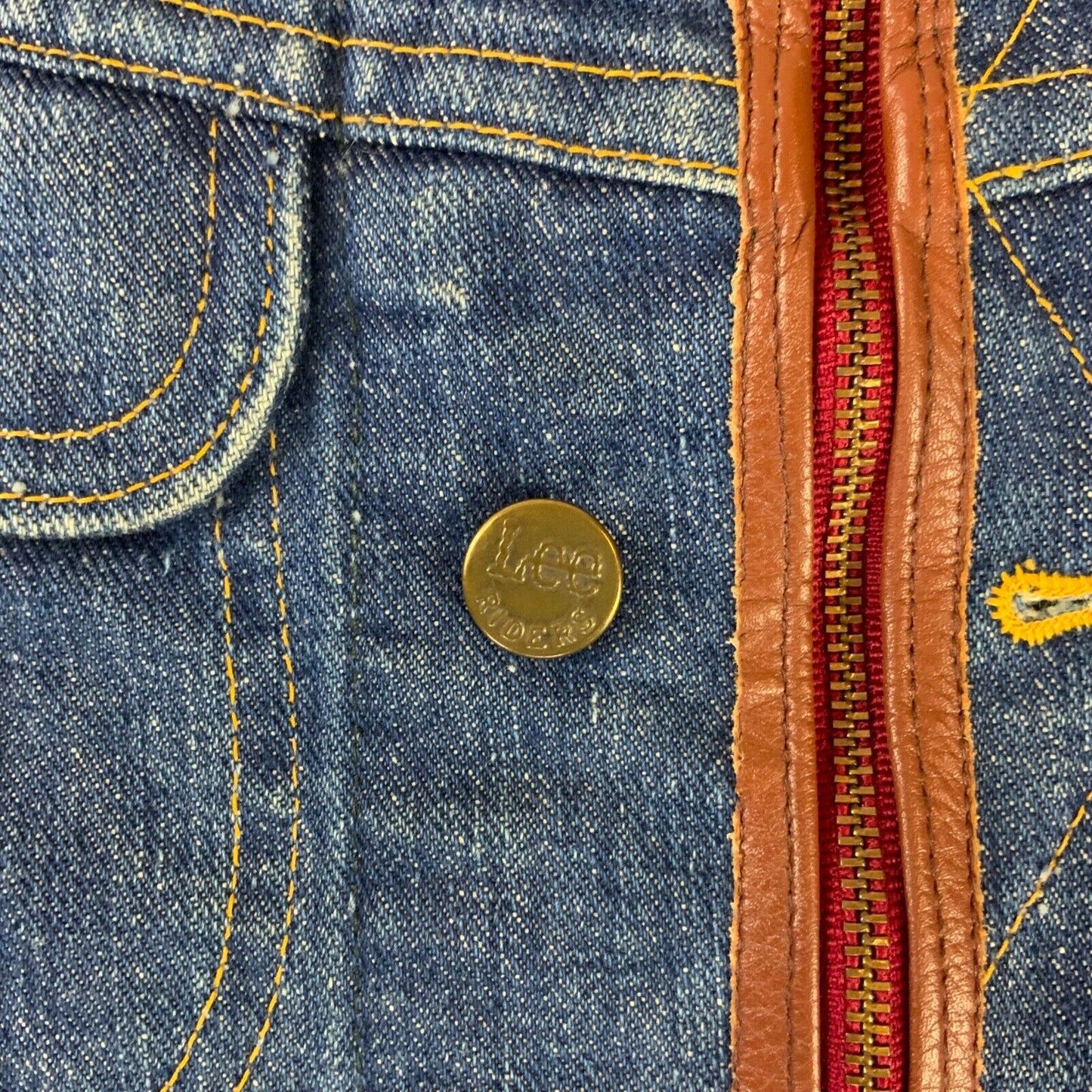 CUSTOM ONE OFF DEPI REWORK VTG CANADIAN LEE RIDERS DENIM TRUCKER JACKET 34” XS