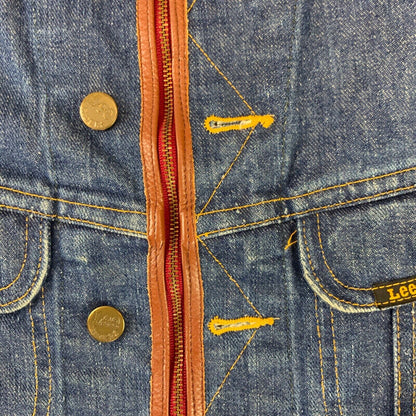 CUSTOM ONE OFF DEPI REWORK VTG CANADIAN LEE RIDERS DENIM TRUCKER JACKET 34” XS