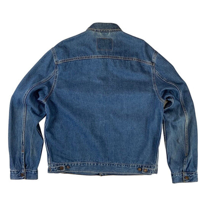 VTG LEVIS 70570 06 RED TAB DENIM CHORE TRUCKER JACKET WESTERN RODEO XL 46”