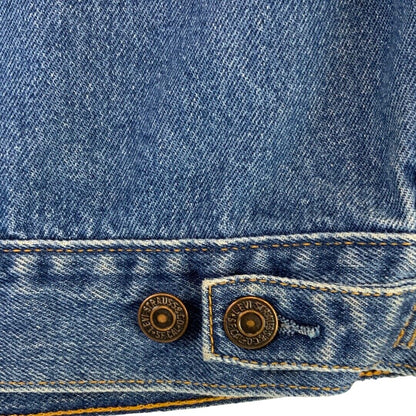 VTG LEVIS 70570 06 RED TAB DENIM CHORE TRUCKER JACKET WESTERN RODEO XL 46”