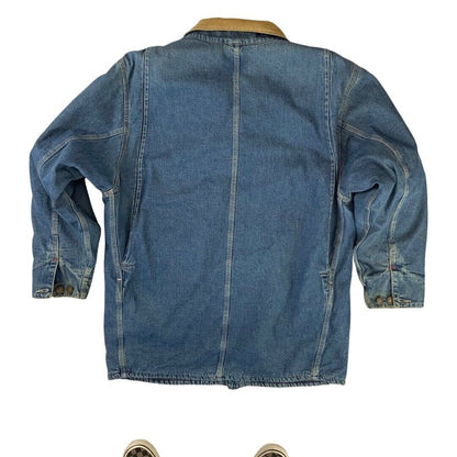 VTG RARE 70742-20 LEVIS WORKERS BLANKET LINED DENIM CHORE JACKET ROCKABILLY40” M