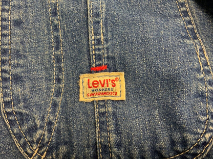 VTG RARE 70742-20 LEVIS WORKERS BLANKET LINED DENIM CHORE JACKET ROCKABILLY40” M