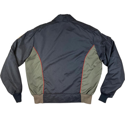 VTG USA MADE HONDA MOTORCYCLE HONDALINE BOMBER JACKET EARLY WARNING FABRIC L 42"