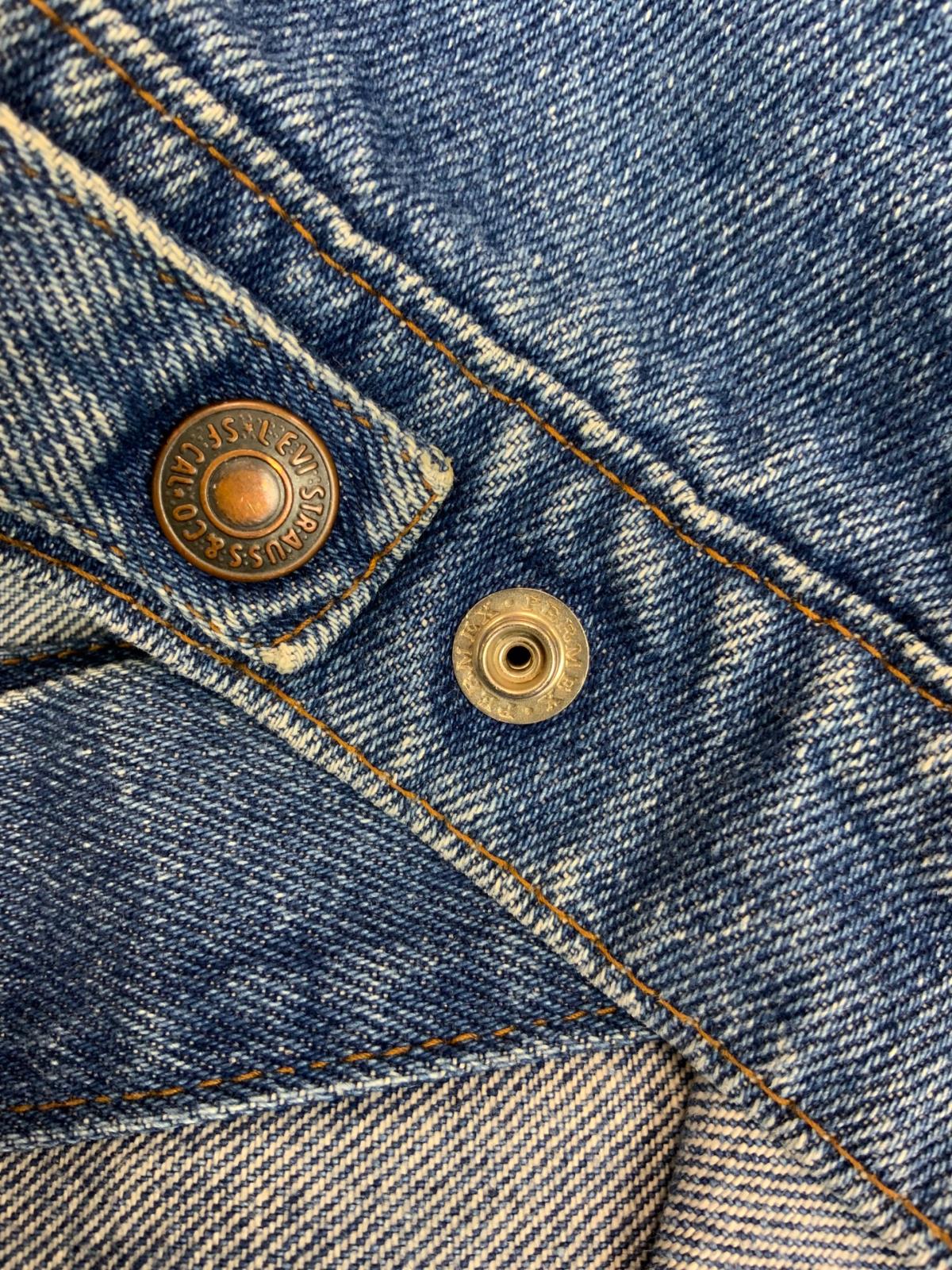 VTG 70s 80s LEVIS ORANGE TAB 30705 TYPE 3 TRUCKER DENIM JACKET MOD SKINS 38” S