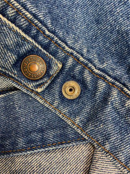 VTG 70s 80s LEVIS ORANGE TAB 30705 TYPE 3 TRUCKER DENIM JACKET MOD SKINS 38” S