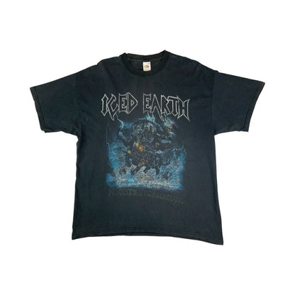 2000s Black Iced Earth Night Of The Stormrider Double-Sided Graphic T-Shirt XL