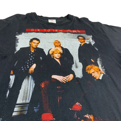 Vintage 90s Black Die Toten Hosen German Punk Rock Graphic T-Shirt L/XL