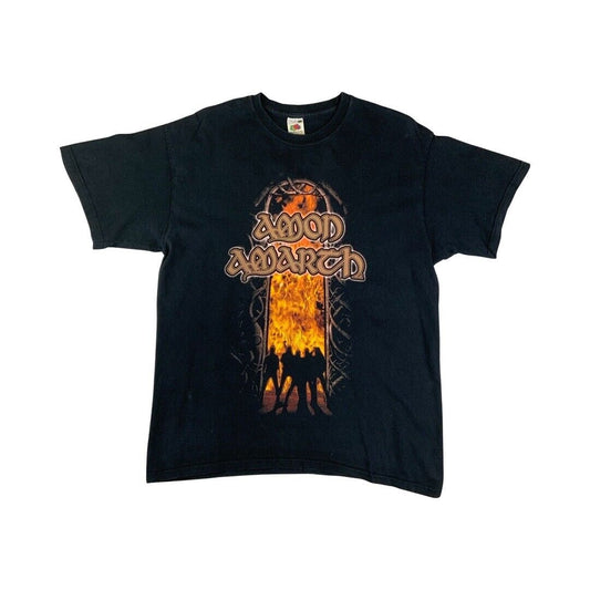 Vintage Black Amon Amarth Once Sent From The Golden Hall Graphic T-Shirt Large