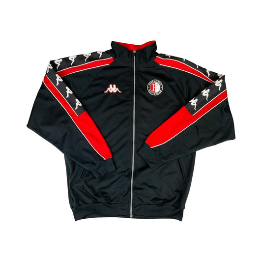 Vintage 90s Black & Red Kappa Feyenoord Rotterdam Zip-Up Track Jacket XXL
