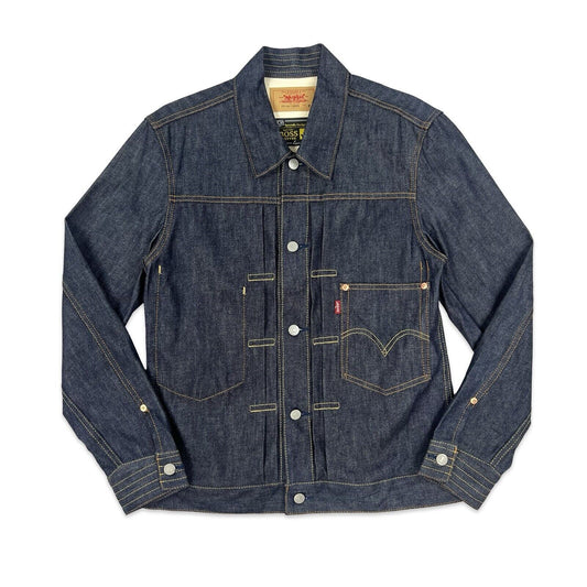 VTG JAPANESE LEVIS BOSS COFFEE COLAB TYPE 1 PLEAT DENIM JACKET ROCKABILLY  38” M