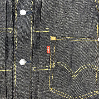 VTG JAPANESE LEVIS BOSS COFFEE COLAB TYPE 1 PLEAT DENIM JACKET ROCKABILLY  38” M