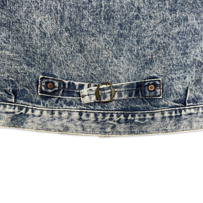 VTG JAPANESE SELVEDGE LEVIS BIG E TYPE 1 PLEAT DENIM JACKET ROCKABILLY LVC 40” M