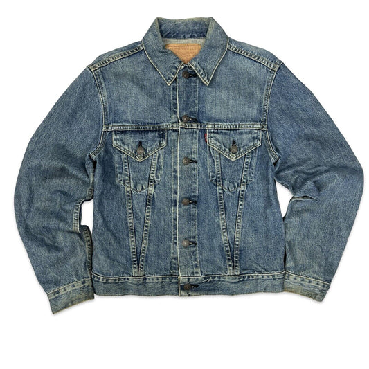 VTG 1990s JAPANESE BIG E TYPE 3 TRUCKER DENIM LVC JACKET MOD ROCKABILLY 36” S