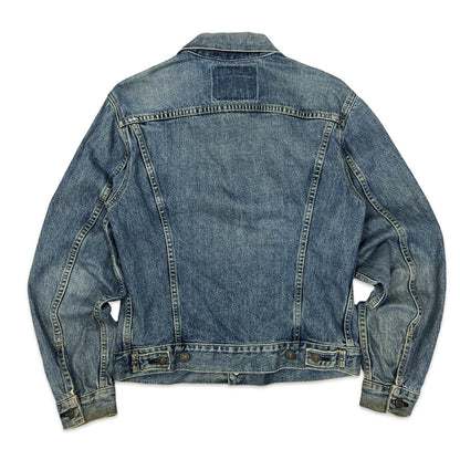VTG 1990s JAPANESE BIG E TYPE 3 TRUCKER DENIM LVC JACKET MOD ROCKABILLY 36” S