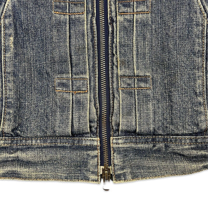 VTG LEVIS JAPANESE MADE DENIM JACKET TYPE 2 PLEAT FRONT ZIP UP 40 M