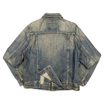 VTG LEVIS JAPANESE MADE DENIM JACKET TYPE 2 PLEAT FRONT ZIP UP 40 M