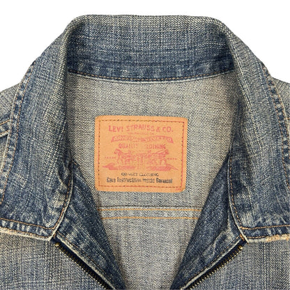 VTG LEVIS JAPANESE MADE DENIM JACKET TYPE 2 PLEAT FRONT ZIP UP 40 M