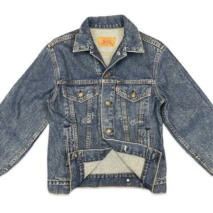 VTG 1980s USA MADE LEVIS RED TAB TYPE 3 TRUCKER DENIM JACKET MOD SKIN 34 XS