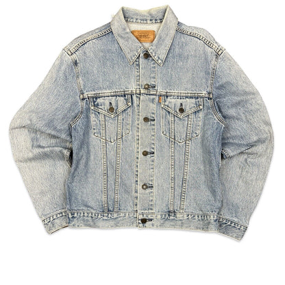 VTG 90s ORANGE TAB JAPANESE LEVIS TYPE 3 TRUCKER DENIM JACKET MOD SKINS 38 S