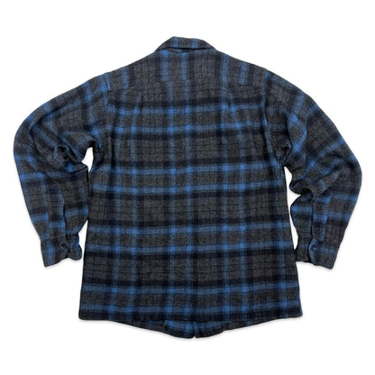 VTG USA PENDLETON WOOL BOARD SHIRT PLAID ROCKABILLY HOT ROD BEACH BOYS S 36”