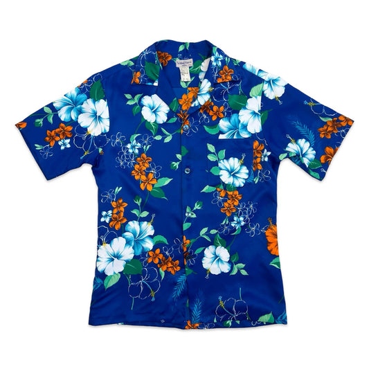 VTG 1970s SUN MARI FASHIONS HAWAIIAN ALOHA SHIRT TIKI USA ROCKABILLY SURF S 36”