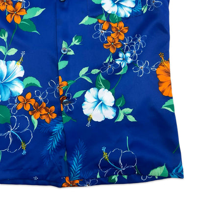 VTG 1970s SUN MARI FASHIONS HAWAIIAN ALOHA SHIRT TIKI USA ROCKABILLY SURF S 36”