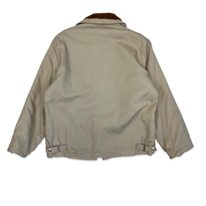 VTG 1960s USA CANVAS SHERPA LINED OUTDOOR HUNTING JACKET DUCK TIN CLOTH L 42