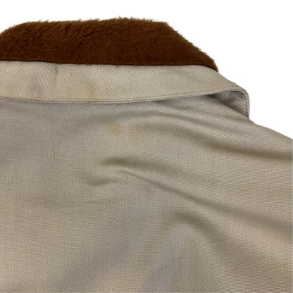 VTG 1960s USA CANVAS SHERPA LINED OUTDOOR HUNTING JACKET DUCK TIN CLOTH L 42