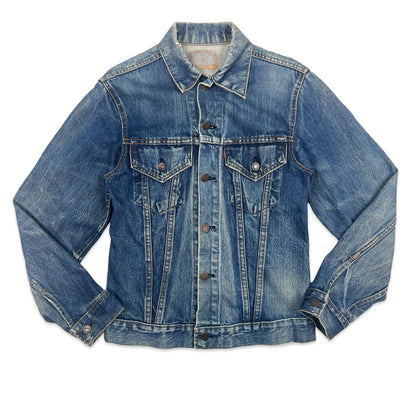 VTG GENUINE LATE 1960s LEVIS BIG E TYPE 3 TRUCKER DENIM JACKET XS MOD SKINS 34”
