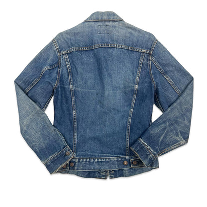 VTG GENUINE LATE 1960s LEVIS BIG E TYPE 3 TRUCKER DENIM JACKET XS MOD SKINS 34”