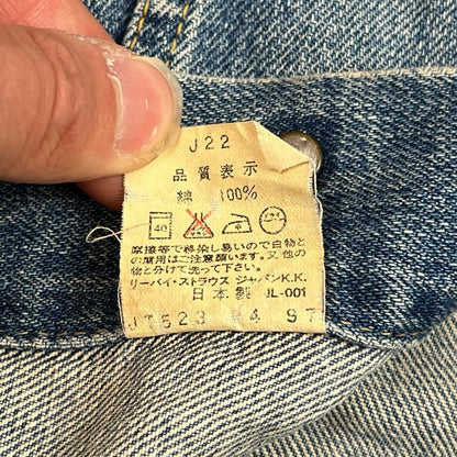 VTG 90s LEVIS JAPANESE BIG E RED TAB TYPE 3 TRUCKER JACKET 60s 70s LVC XS 34