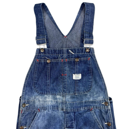 VTG 1960s USA JC PENNEY BIG MAC DUNGAREES WITH KILLER WATER FADING S 30”W 32”L