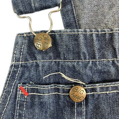 VTG 1960s USA JC PENNEY BIG MAC DUNGAREES WITH KILLER WATER FADING S 30”W 32”L