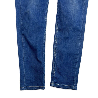 LADIES LEE UNION MADE SKINNY FIT STRETCH DENIM DUNGAREES INDIGO 28” W 26” L