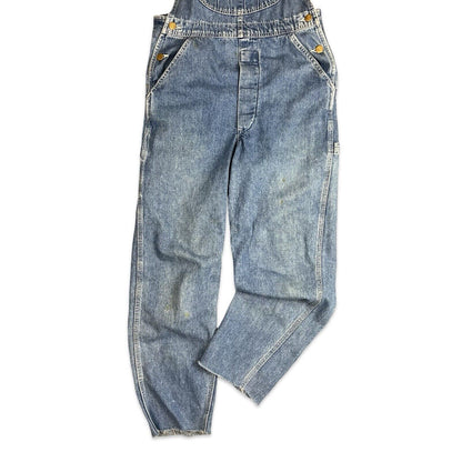 VTG LEE USA WORKWEAR DENIM DUNGAREES ROCKABILLY HOT ROD 28”W 26”L