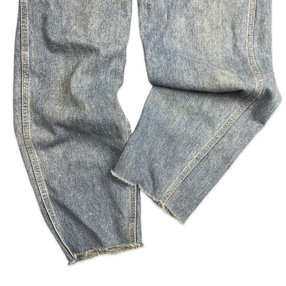 VTG LEE USA WORKWEAR DENIM DUNGAREES ROCKABILLY HOT ROD 28”W 26”L