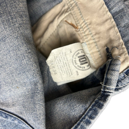VTG EDWIN JAPAN 101 ONE O ONE DENIM DUNGAREES USA WORKWEAR ROCKABILLY 27 W 33 W