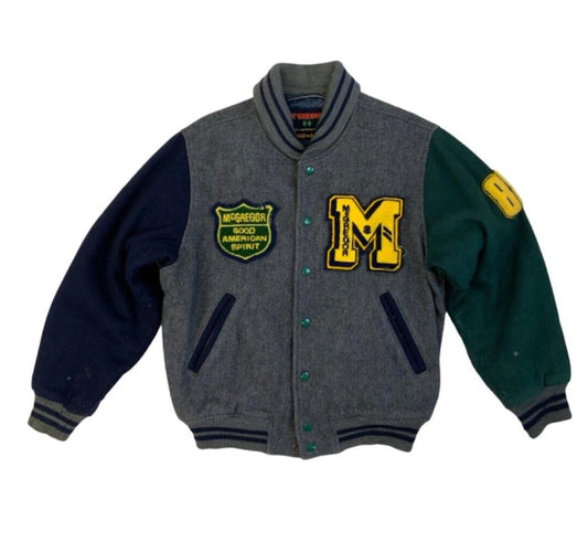 VTG 80s USA McGREGOR WOOL VARSITY JACKET BASEBALL FOOTBALL ROCKABILLY M 40