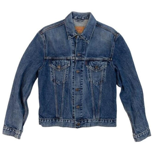 VTG 90s LEVIS RED TAB TYPE 3 TRUCKER DENIM JACKET LVC ROCKABILLY MOD SKINS S 38