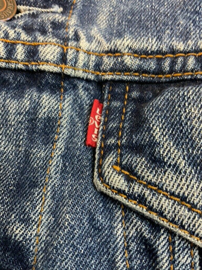 VTG 90s LEVIS RED TAB TYPE 3 TRUCKER DENIM JACKET LVC ROCKABILLY MOD SKINS S 38