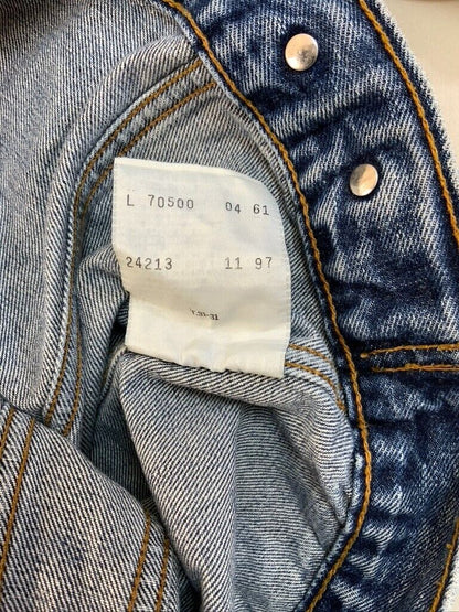 VTG 90s LEVIS RED TAB TYPE 3 TRUCKER DENIM JACKET LVC ROCKABILLY MOD SKINS S 38