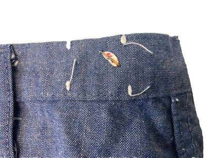 VTG DEADSTOCK 70s MISS LEVIS BIG E CHAMBRAY DENIM BELL BOTTOM FLARES JEANS 32 12