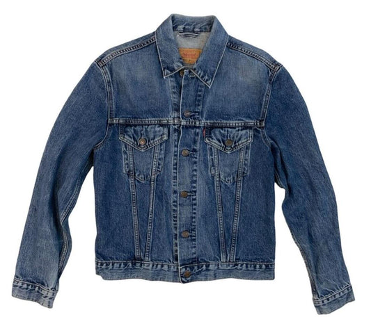 VTG 1980S LADIES CANADIAN LEVIS RED TAB TYPE 3 TRUCKER DENIM JACKET MOD XS 37