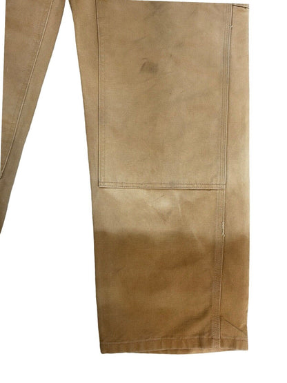 VTG CARHARTT DUCK CANVAS DOUBLE KNEE DUNGAREES KILLER FADES ROCKABILLY 36W 31L