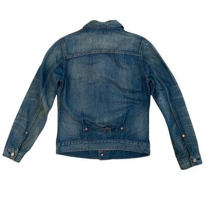 VTG LEVIS TYPE 1 CINCH BACK WESTERN DENIM JACKET PLEAT FRONT ROCKABILLY 50s S 36