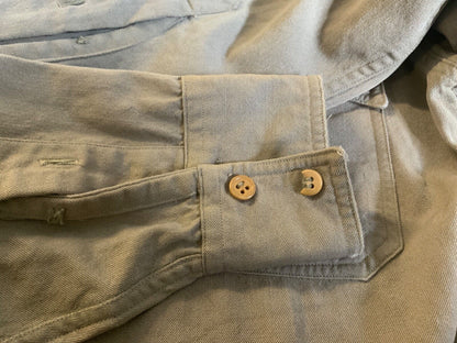 VTG 40s WW2 USA OFFICERS JACKSON RAYMOND RANGOON GABARDINE VIRGIN WOOL SHIRT S38
