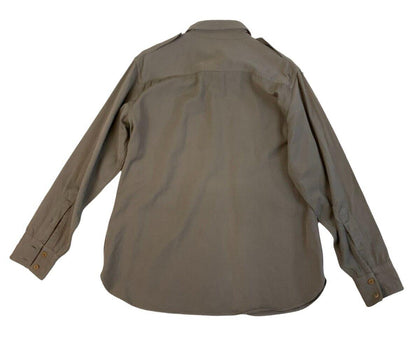 VTG 40s WW2 USA OFFICERS JACKSON RAYMOND RANGOON GABARDINE VIRGIN WOOL SHIRT S38
