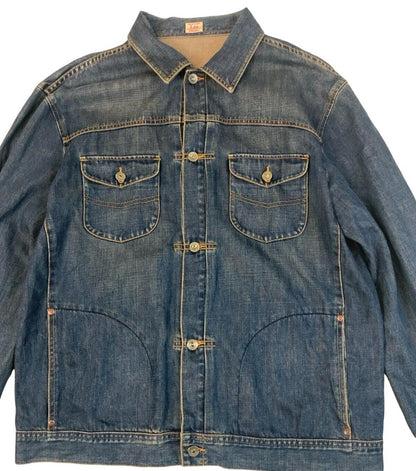 VTG STYLE LEE UNION MADE SANFORIZED PLEAT FRONT DENIM CHORE JACKET XL 44”